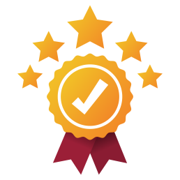award_ribbon_check_mark_with_stars_gradient_style